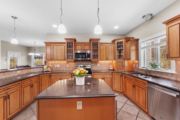 Interior, Kitchen, Pendant Lights, Recessed Lighting, Stainless Steel Appliances