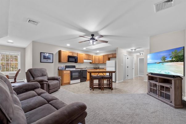 Interior, Kitchen, Living room, Recessed Lighting