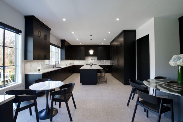 Dining room, Interior, Kitchen, Pendant Lights, Recessed Lighting