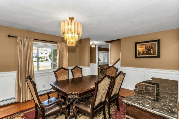 Chandelier, Dining room, Interior, Wood Texture Flooring