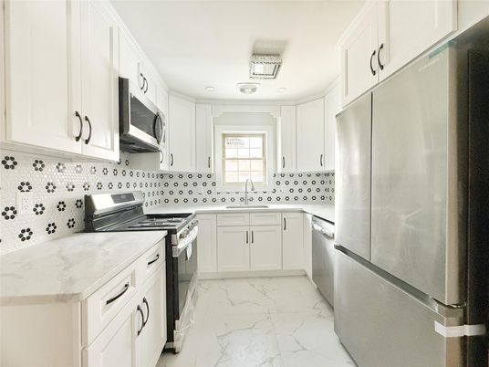 Interior, Kitchen, Marble, Stainless Steel Appliances