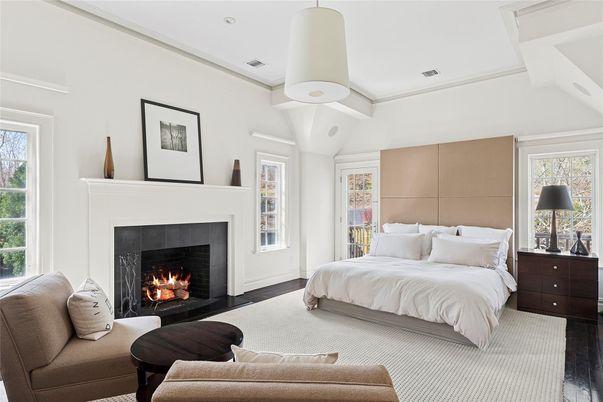 Bedroom, Fireplace, Interior, Recessed Lighting