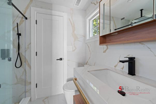 Bathroom, Glass Shower, Interior, Marble Walls