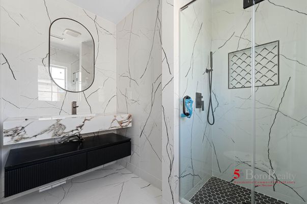 Bathroom, Glass Shower, Interior, Marble, Marble Walls