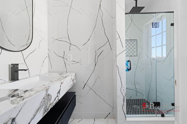 Bathroom, Glass Shower, Interior, Marble, Marble Walls