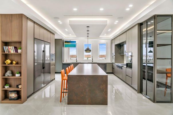 Interior, Kitchen, Recessed Lighting, Stainless Steel Appliances