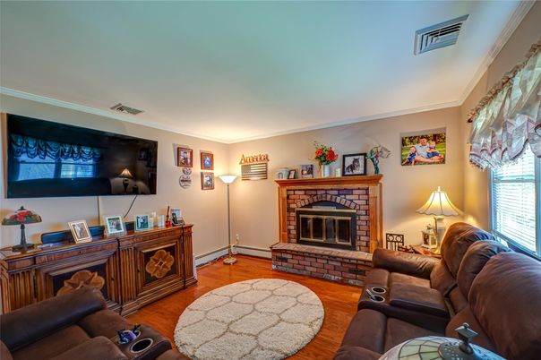 Fireplace, Home Office, Interior, Living room, Wood Texture Flooring