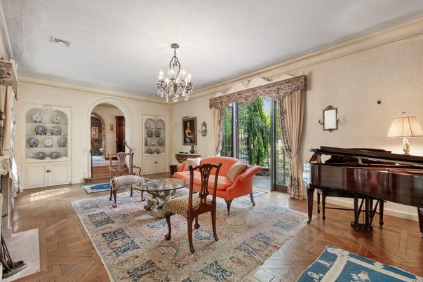 Chandelier, Interior, Living room, Piano, Wood Texture Flooring