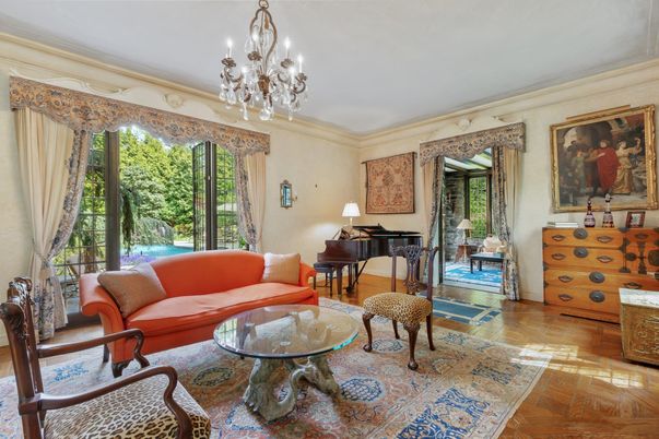 Chandelier, Interior, Living room, Piano, Wood Texture Flooring