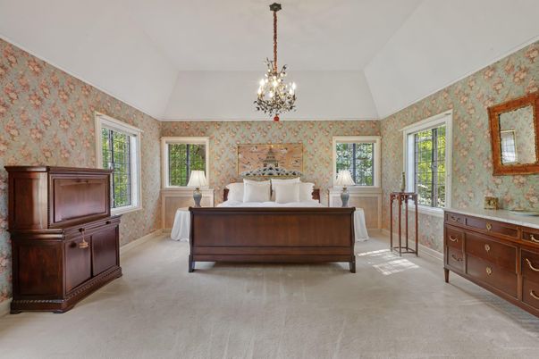 Bedroom, Chandelier, Interior