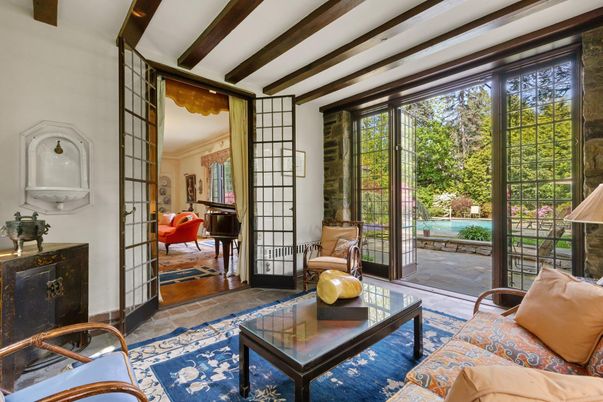 Interior, Living room, Wooden Beams