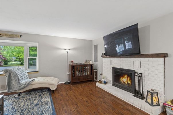 Fireplace, Interior, Stone Walls, Wood Texture Flooring