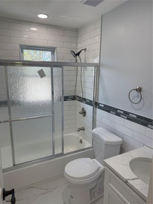 Bathroom, Glass Shower, Interior, Marble, Recessed Lighting