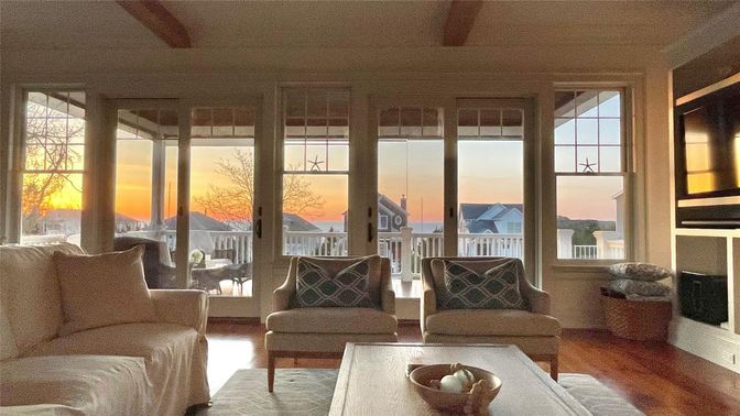 Interior, Living room, Water, Wooden Beams, Wood Texture Flooring