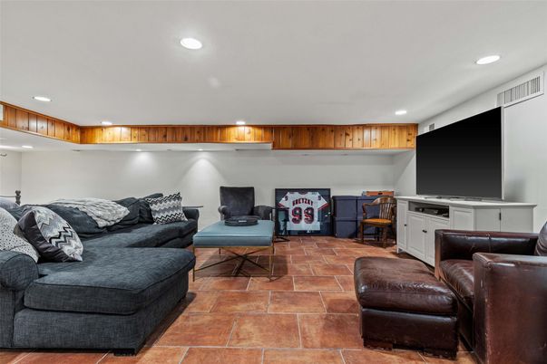 Interior, Living room, Recessed Lighting, Wooden Walls