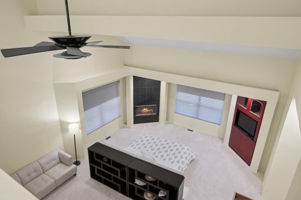 Bedroom, Fireplace, Interior
