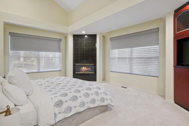 Bedroom, Fireplace, Interior, Recessed Lighting