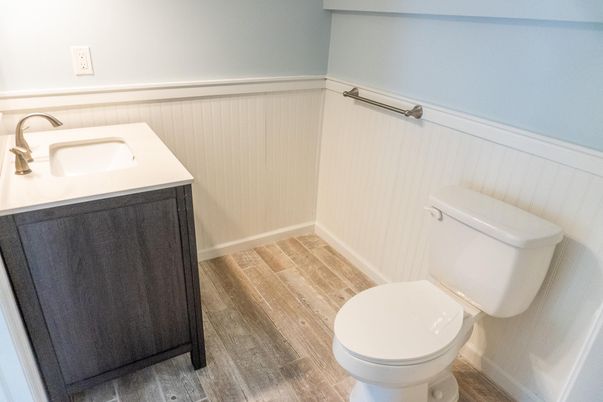 Bathroom, Interior, Wood Texture Flooring