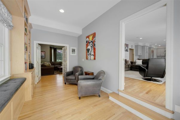Interior, Kitchen, Living room, Recessed Lighting, Wood Texture Flooring