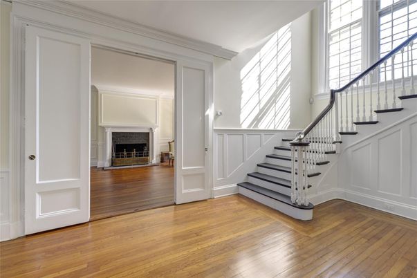 Fireplace, Interior, Wood Texture Flooring