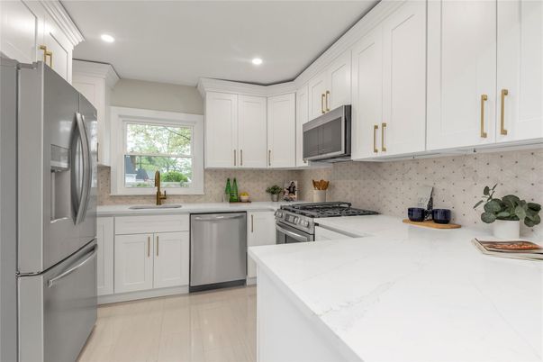 Interior, Kitchen, Recessed Lighting, Stainless Steel Appliances