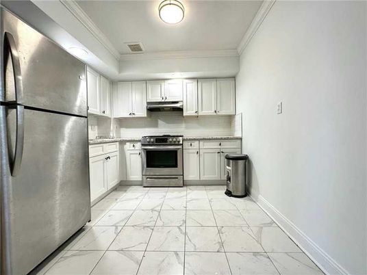 Interior, Kitchen, Marble, Stainless Steel Appliances