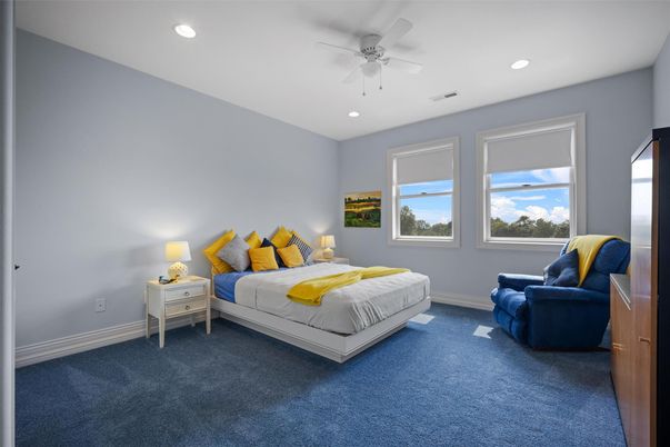 Bedroom, Interior, Recessed Lighting