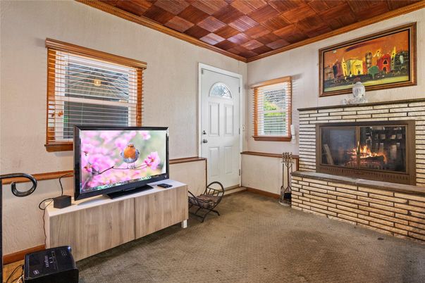 Fireplace, Interior, Wooden Ceilings