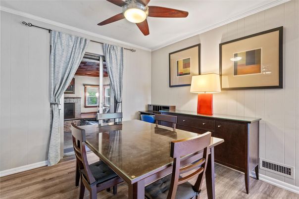 Dining room, Interior, Wood Texture Flooring