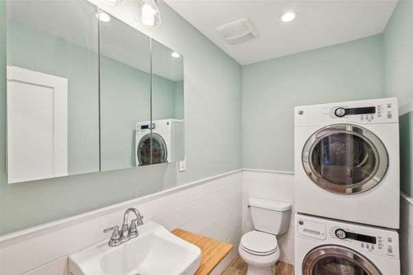 Bathroom, Interior, Recessed Lighting, Utility Closets, Washer