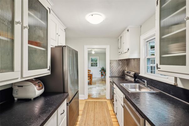Interior, Kitchen, Wood Texture Flooring