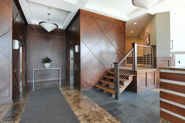 Elevator, Interior, Recessed Lighting, Wooden Walls