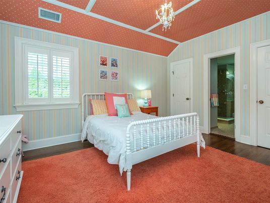 Bedroom, Chandelier, Interior, Wood Texture Flooring