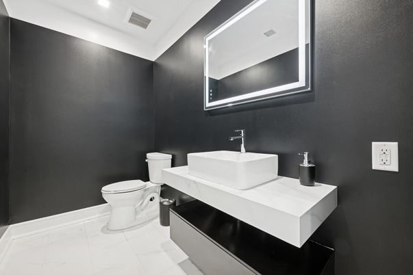 Bathroom, Interior, Marble, Recessed Lighting