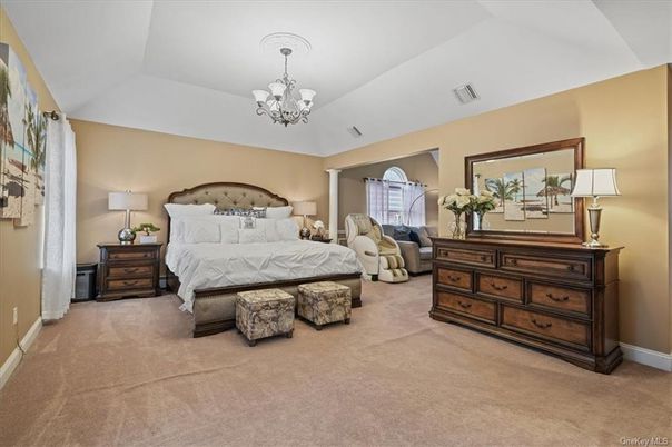 Bedroom, Chandelier, Interior