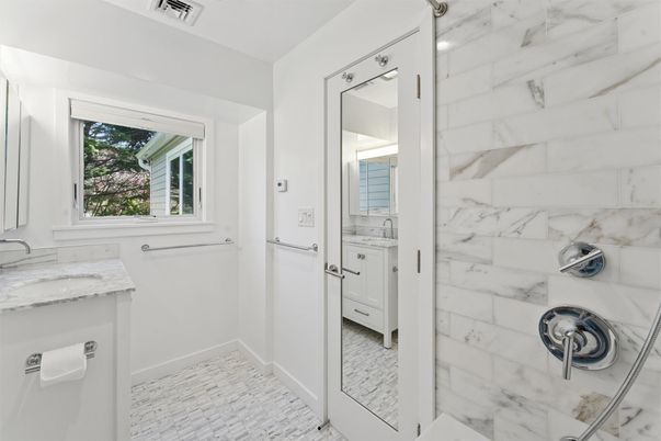 Bathroom, Dual Sink Vanities, Interior, Marble, Marble Walls