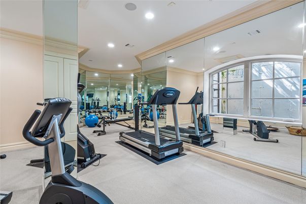 Fitness Equipment, Gym, Interior, Recessed Lighting
