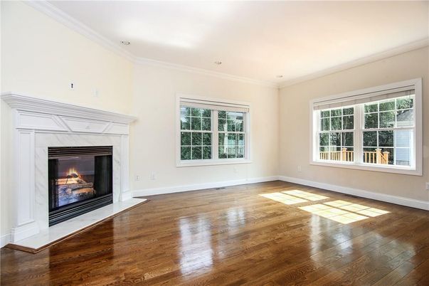 Empty room, Fireplace, Interior, Wood Texture Flooring
