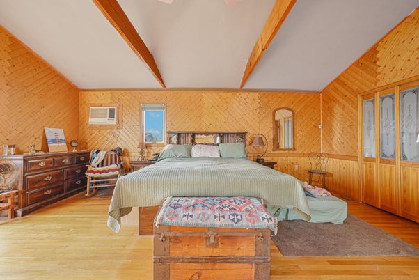 Bedroom, Interior, Wooden Beams, Wood Texture Flooring, Wooden Walls