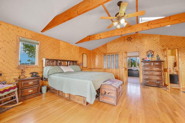 Bedroom, Interior, Wooden Beams, Wood Texture Flooring, Wooden Walls