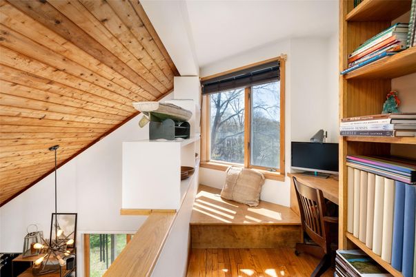 Home Office, Interior, Wooden Ceilings, Wood Texture Flooring