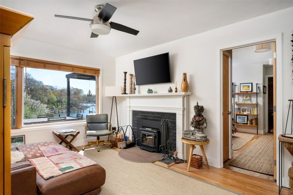 Fireplace, Interior, Wood Texture Flooring