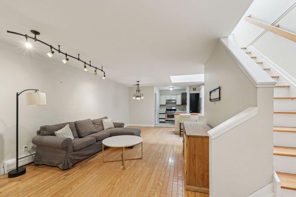 Interior, Kitchen, Living room, Stainless Steel Appliances, Wood Texture Flooring