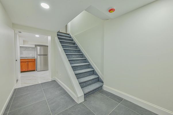 Interior, Kitchen, Marble, Recessed Lighting, Stainless Steel Appliances