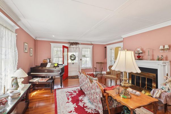 Fireplace, Interior, Living room, Piano, Wood Texture Flooring