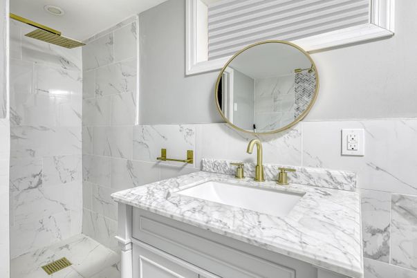 Bathroom, Interior, Marble Walls