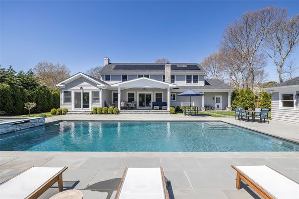Exterior, Pool, Solar Panels