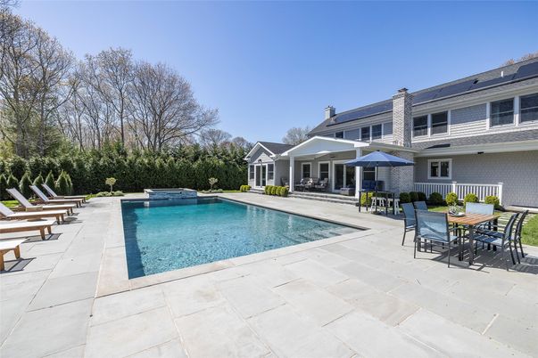 Exterior, Pool, Solar Panels