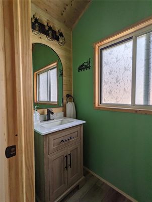 Bathroom, Interior, Wood Texture Flooring