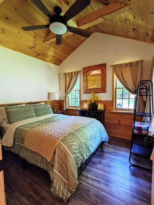 Bedroom, Interior, Wooden Beams, Wooden Ceilings, Wood Texture Flooring